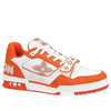 LOUIS VUITTON LV TRAINER 'WHITE ORANGE VELCRO' 1A9ZBI